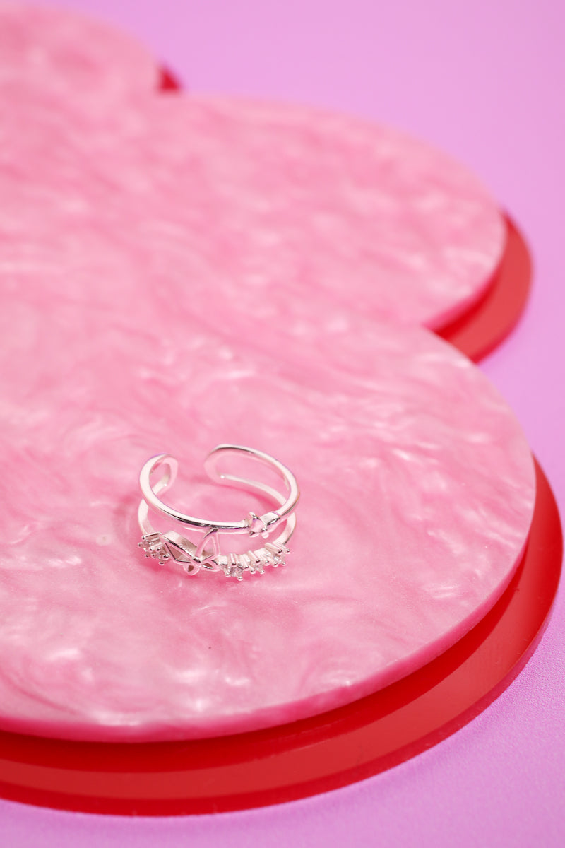 Butterfly Sterling Silver Stacking Ring Rings Mure + Grand Silver