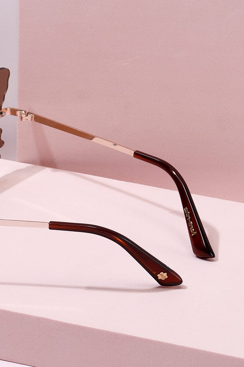 Butterfly Wings Rimless Sunglasses Sunglasses mure + grand
