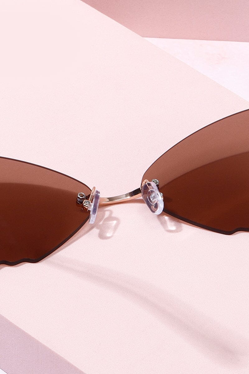 Butterfly Wings Rimless Sunglasses Sunglasses mure + grand