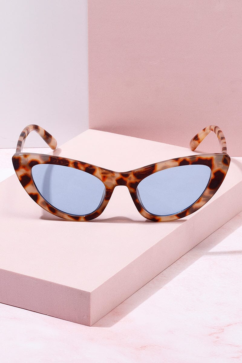 Capri Cateye Frame Sunglasses Sunglasses mure + grand Lt Tortoise/Blue