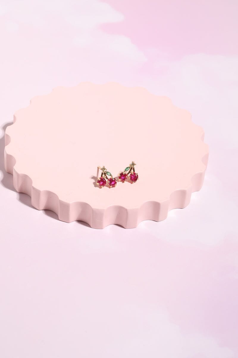 Cherry on Top Sterling Silver Stud Earrings Earrings mure + grand