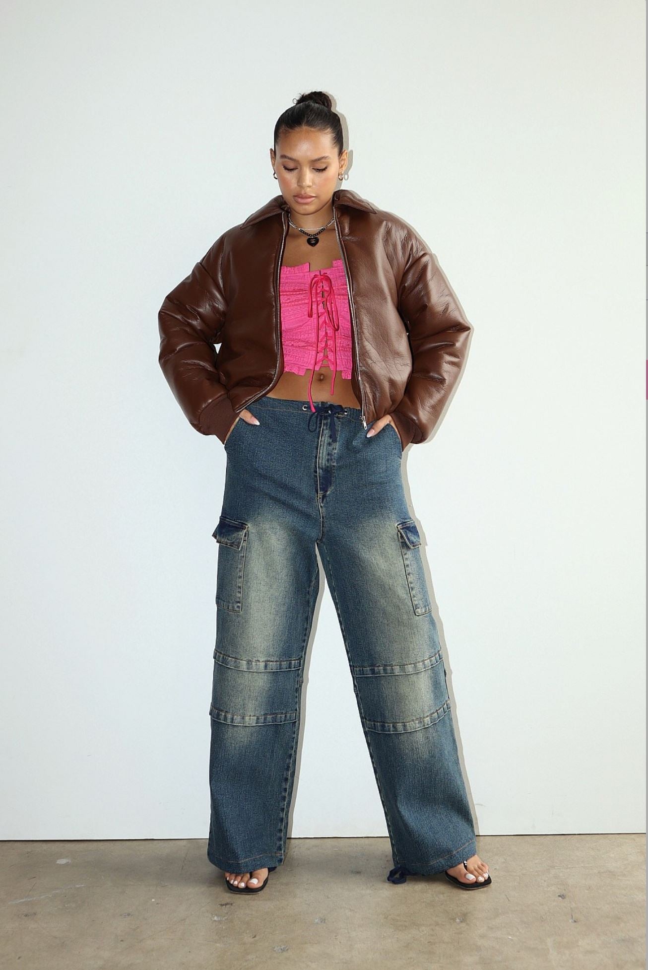 Chocolate Puffer Jacket Clothing Bailey Rose
