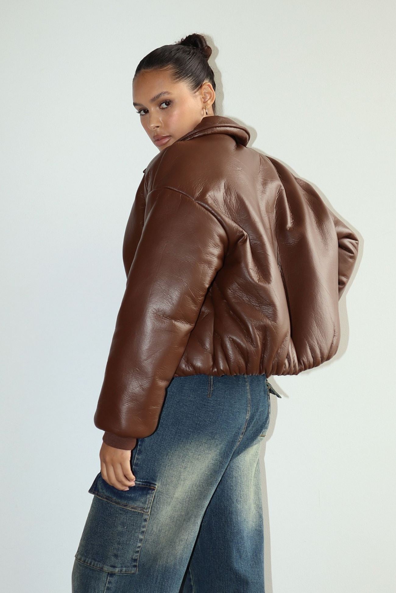Chocolate Puffer Jacket Clothing Bailey Rose