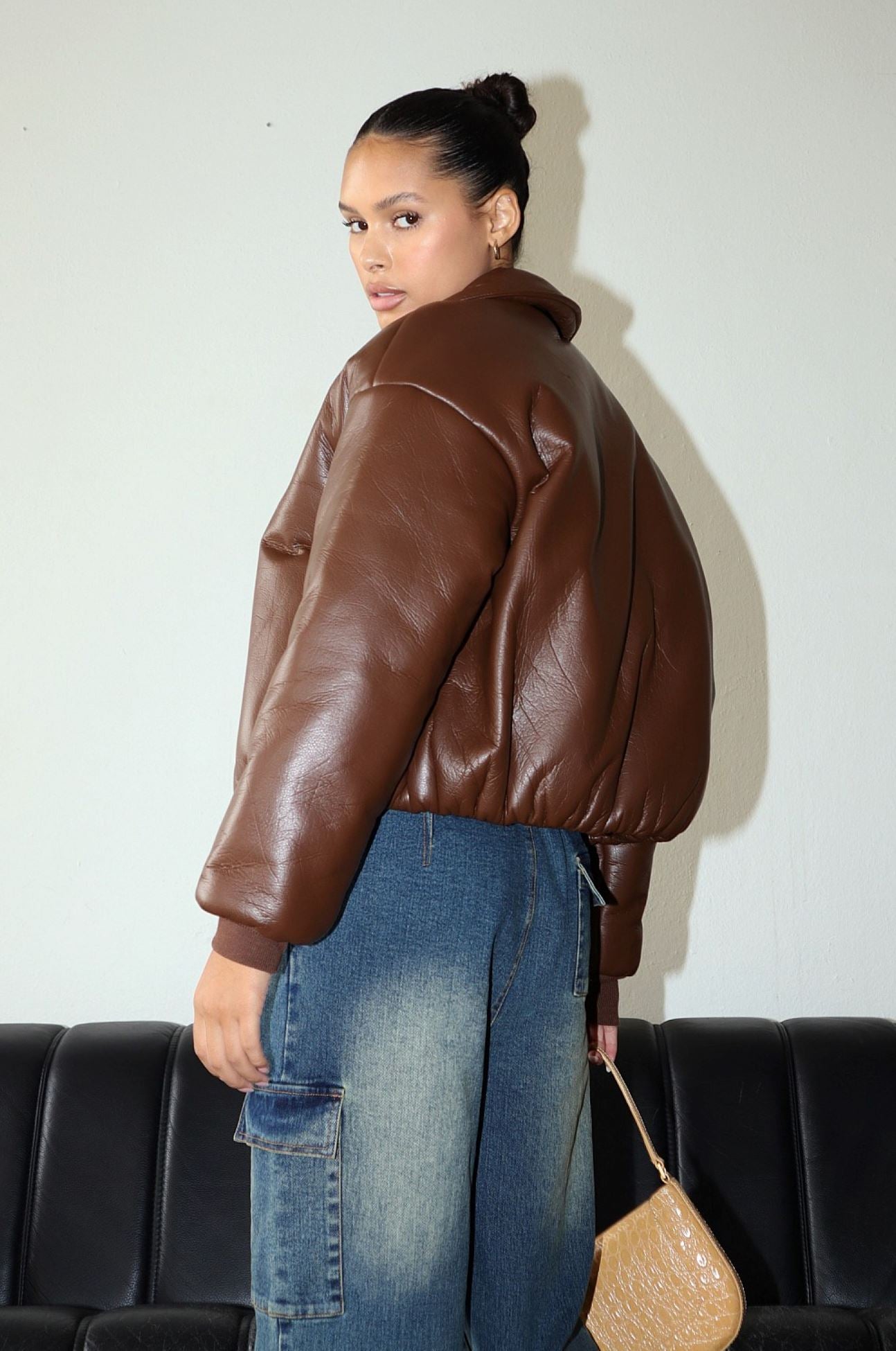 Chocolate Puffer Jacket Clothing Bailey Rose