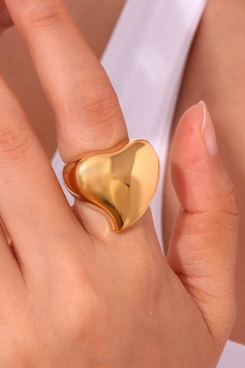 Chunky Heart Stacking Ring Rings mure + grand