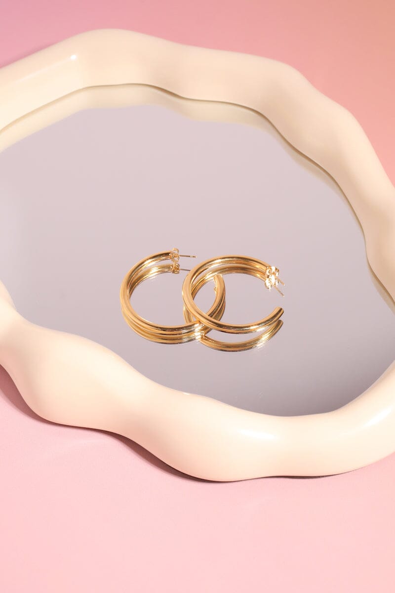 Classic Hoop Earrings mure + grand Gold