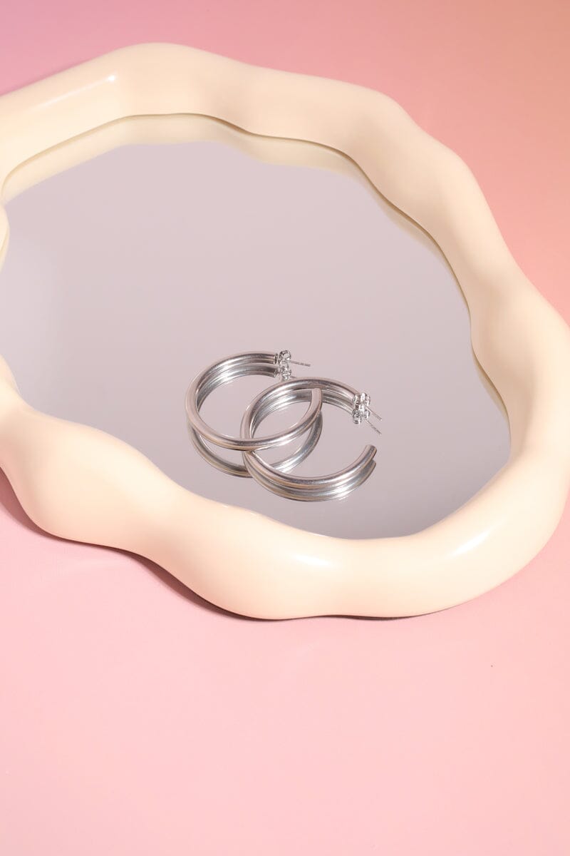 Classic Hoop Earrings mure + grand Silver