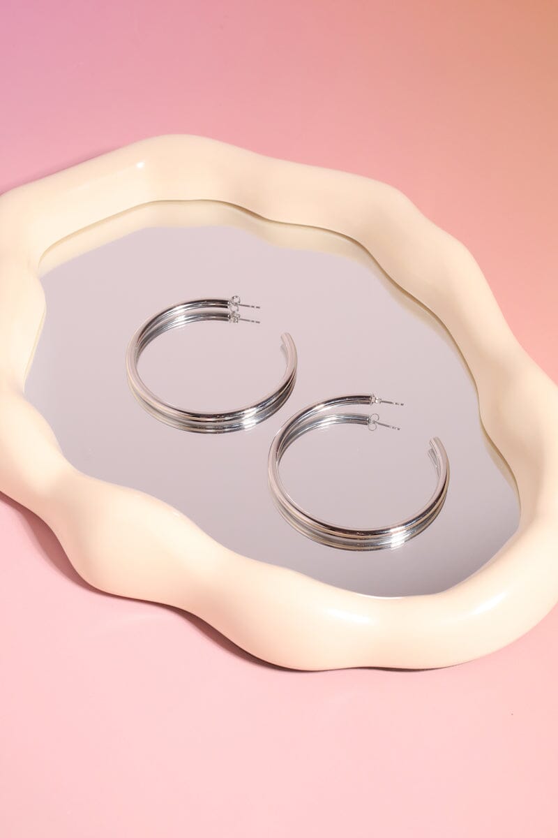 Classic Large Hoop Earrings mure + grand Silver