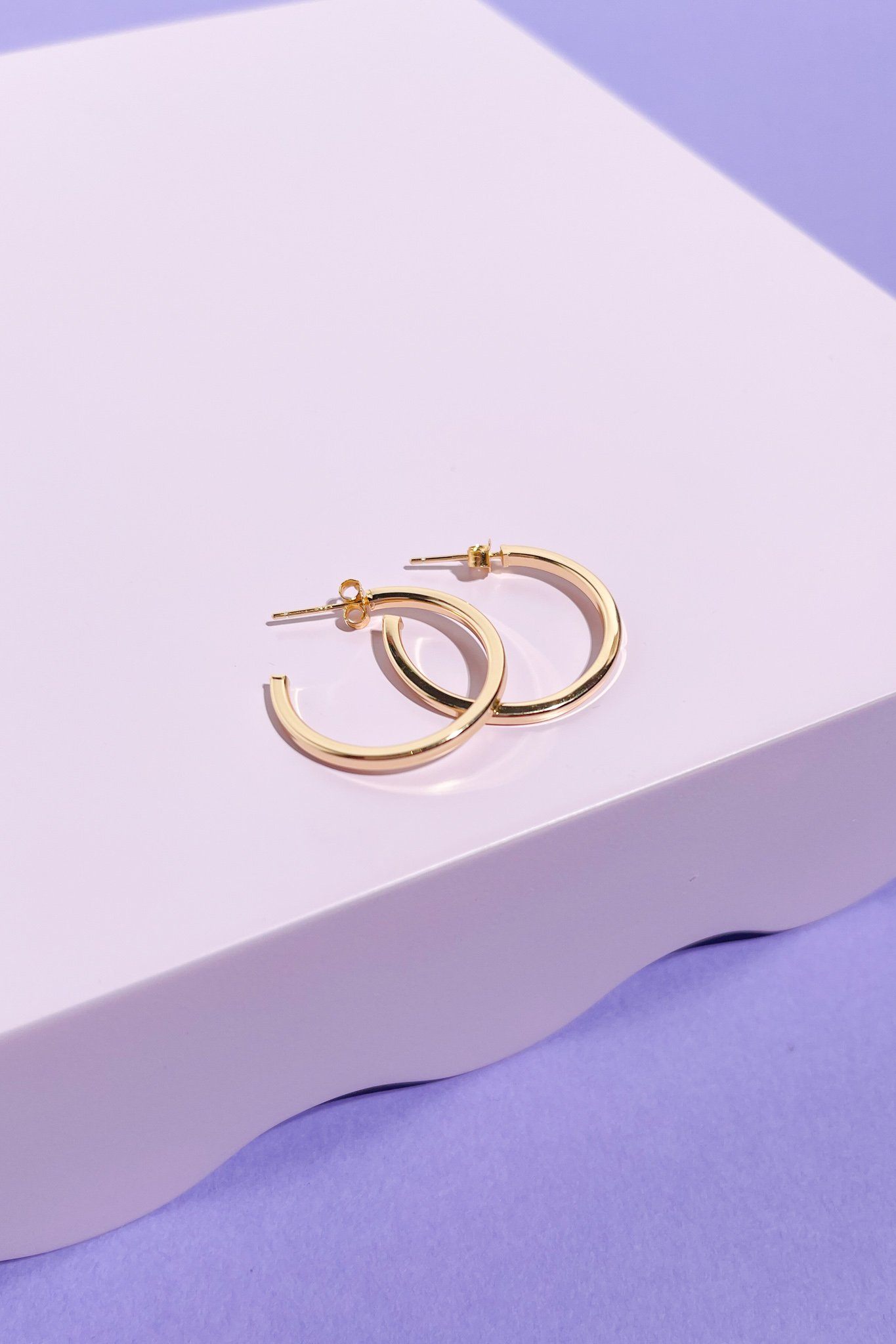 Classic Sterling Silver Hoop Earrings Earrings Mulberry & Grand Gold