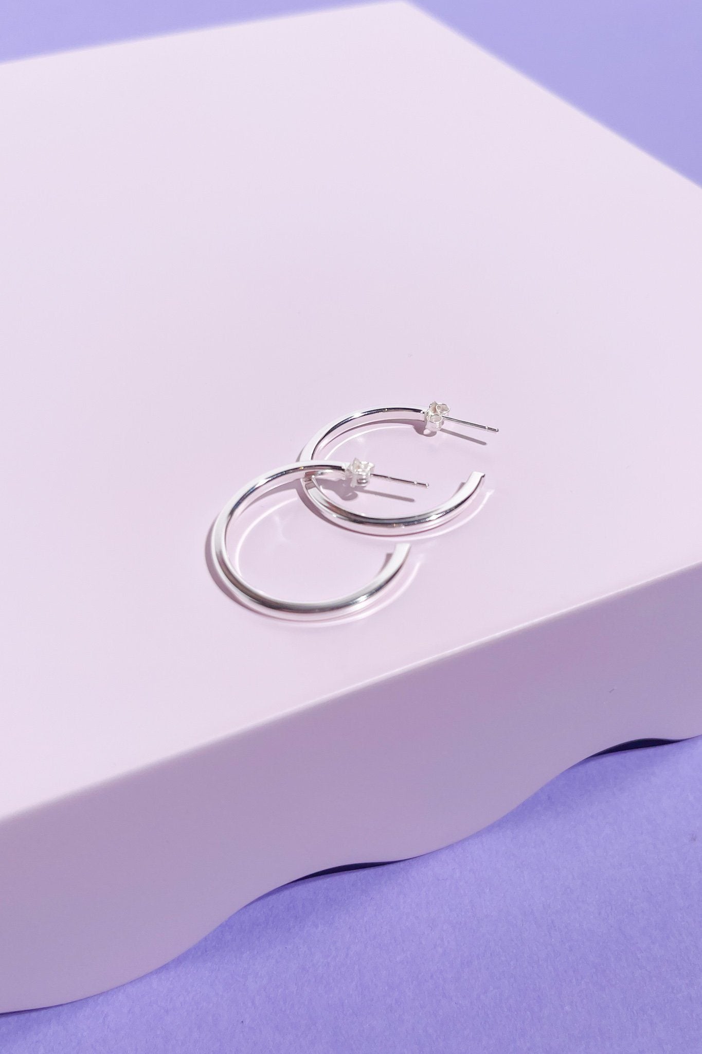 Classic Sterling Silver Hoop Earrings Earrings Mulberry & Grand Silver