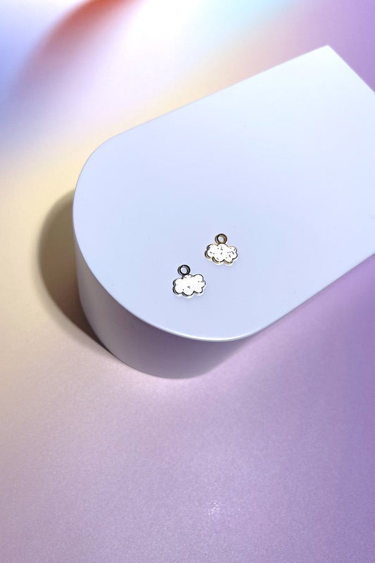 Cloud Enamel Charm Dangle Earrings Mure + Grand