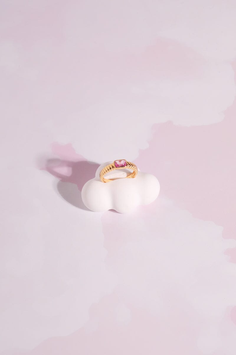 Cotton Candy Bezel Sterling Silver Ring Rings mure + grand
