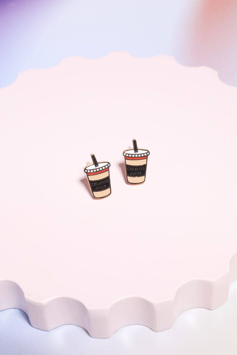 Creative Juice Enamel Charm Stud Earrings Earrings Mure + Grand