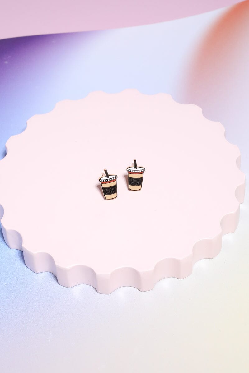 Creative Juice Enamel Charm Stud Earrings Earrings Mure + Grand