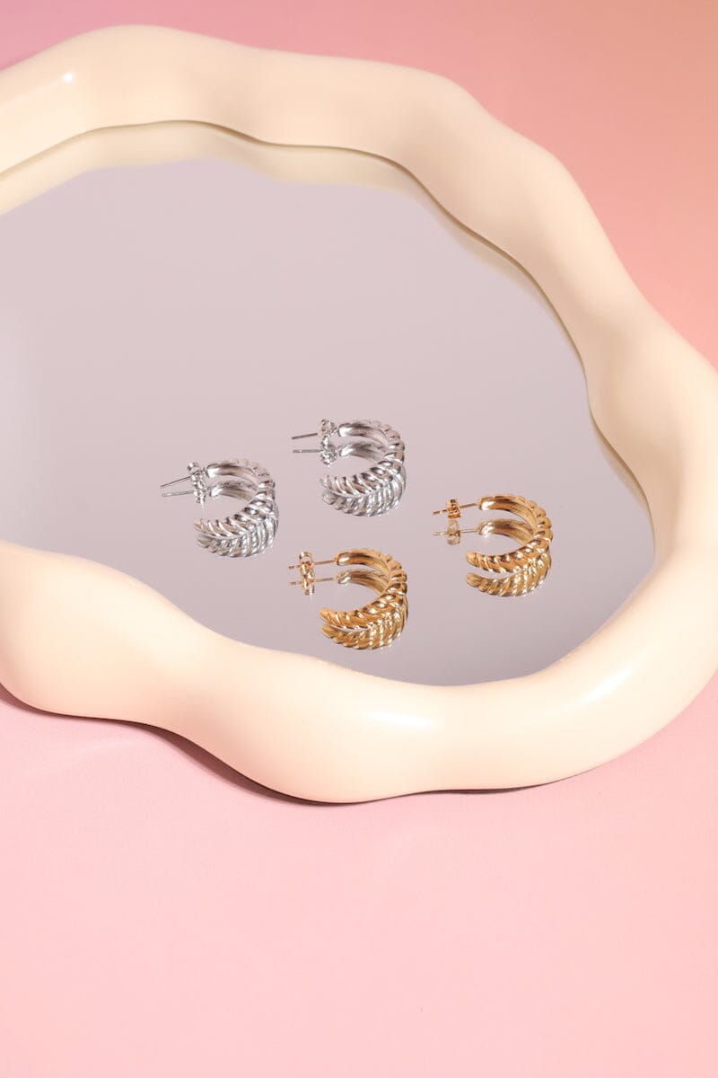 Croissant Hoop Earring mure + grand