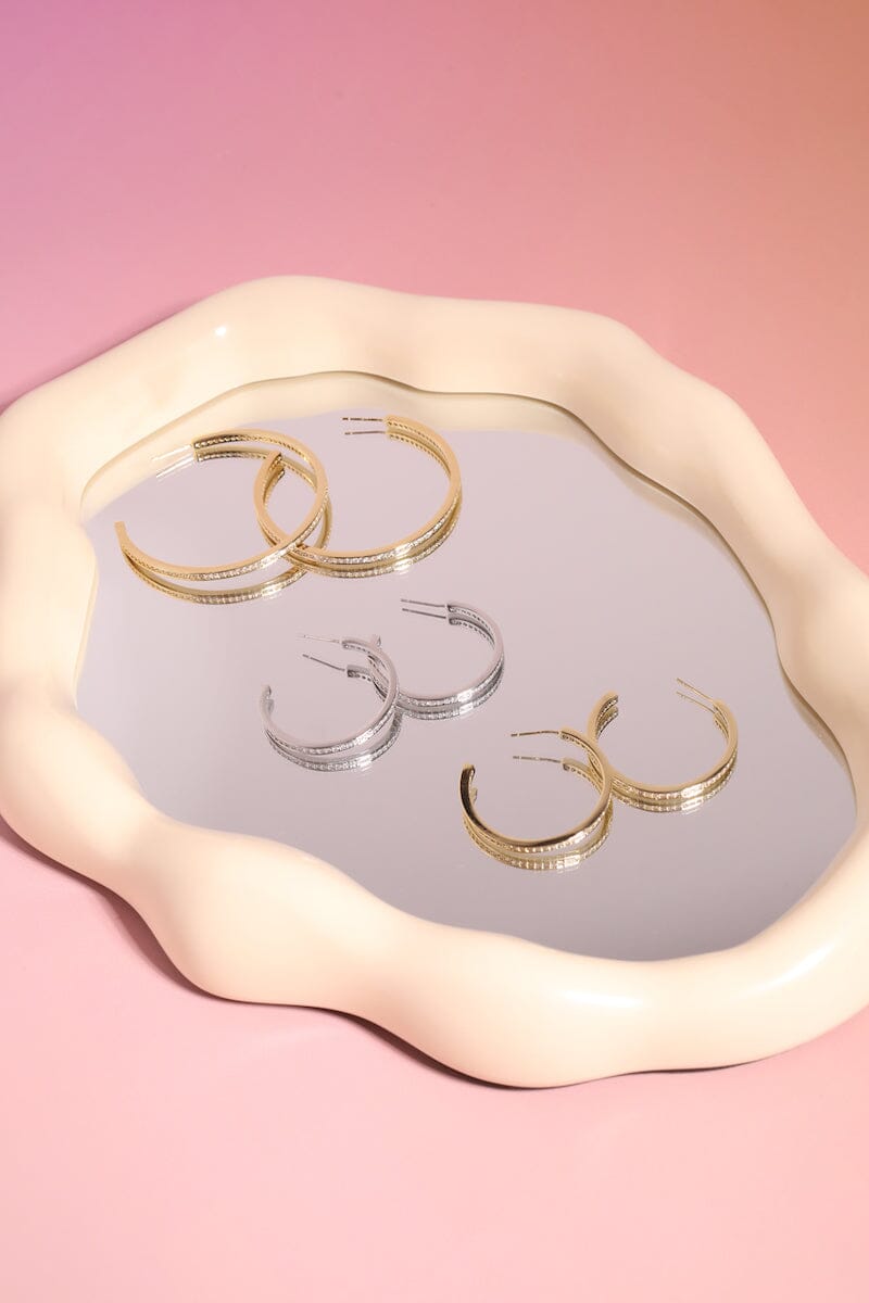 Crystal Hoop Earrings mure + grand