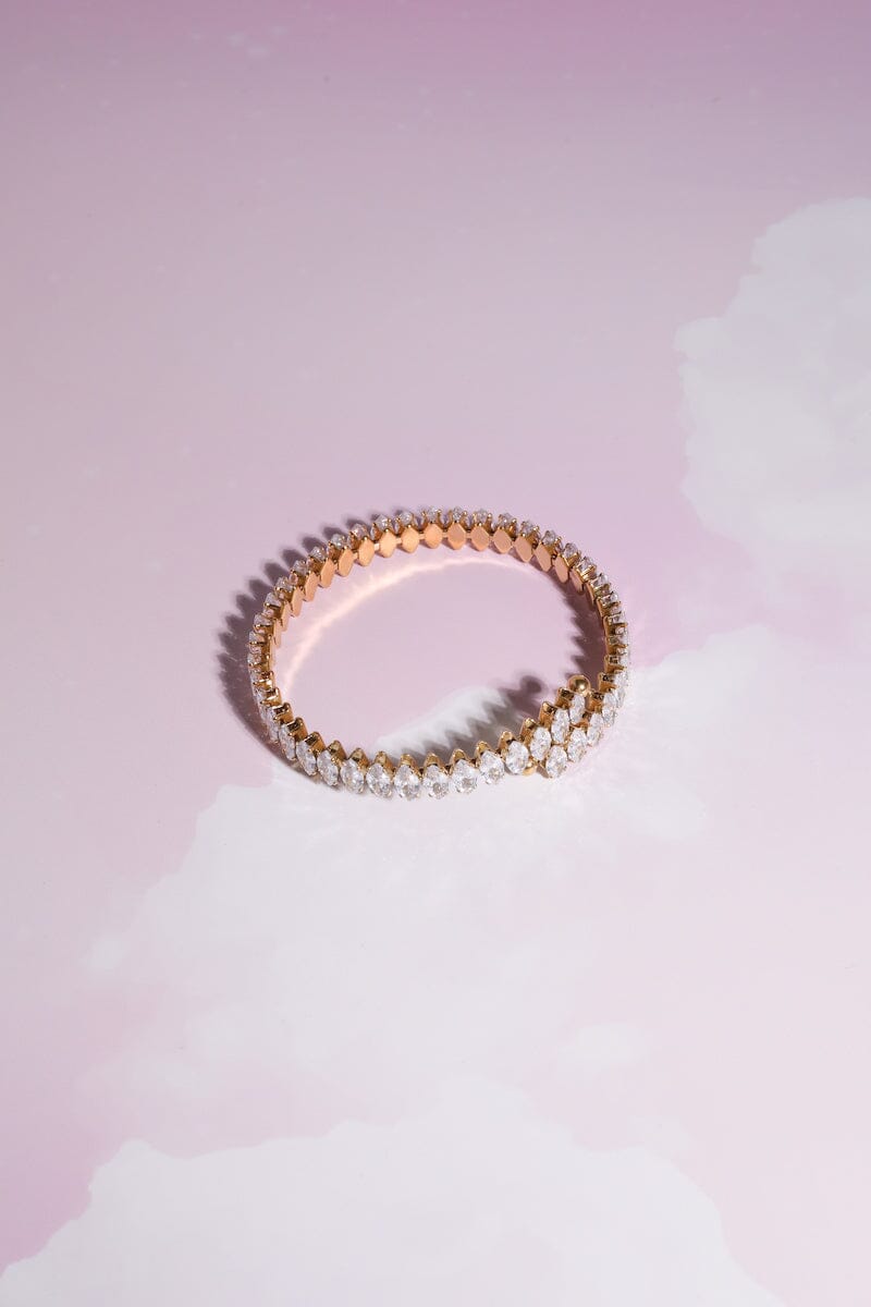 Crystal Wrap Bracelet Bracelet Mure + Grand White