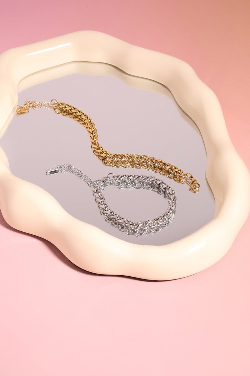 Curb Chain Link Bracelet Bracelet mure + grand