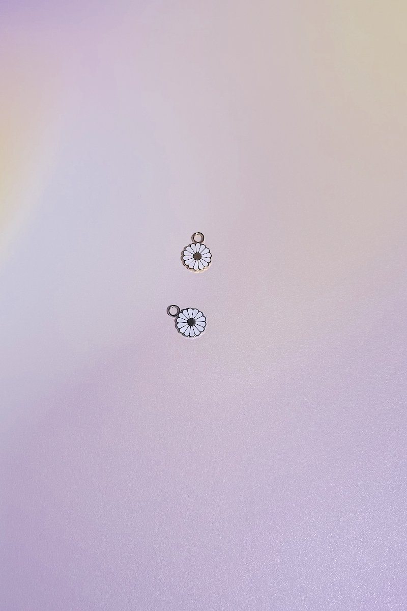 Daisy Enamel Dangle Charm Earrings Mure + Grand