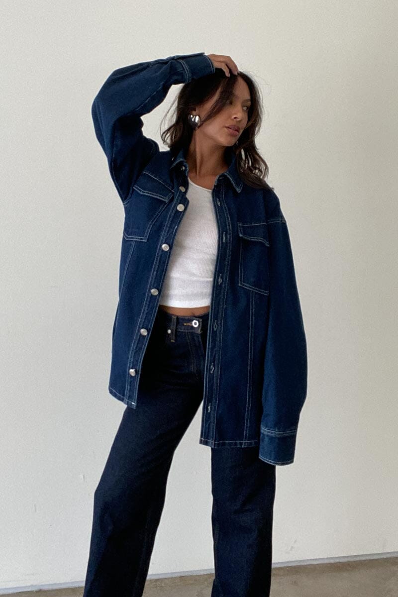 Dark Denim Jacket Clothing Bailey Rose