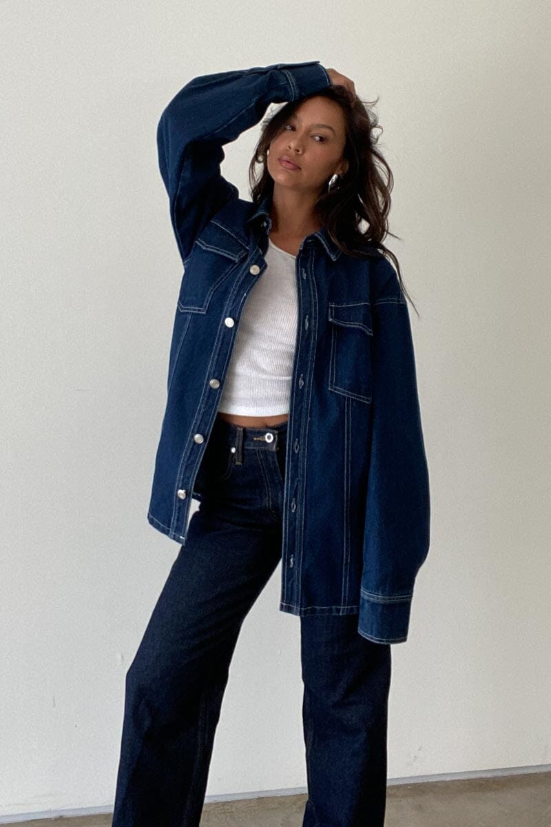 Dark Denim Jacket Clothing Bailey Rose