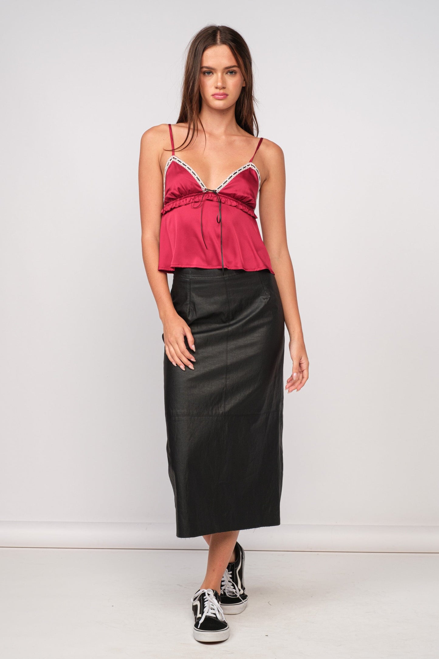 Darling Bow Satin Top Clothing Sky to Moon