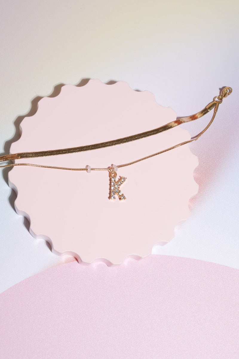 Diamond Charm Initial Bracelet Jewelry Mure + Grand K