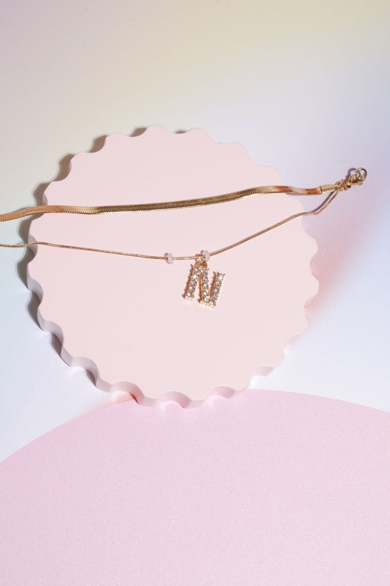 Diamond Charm Initial Bracelet Jewelry Mure + Grand N