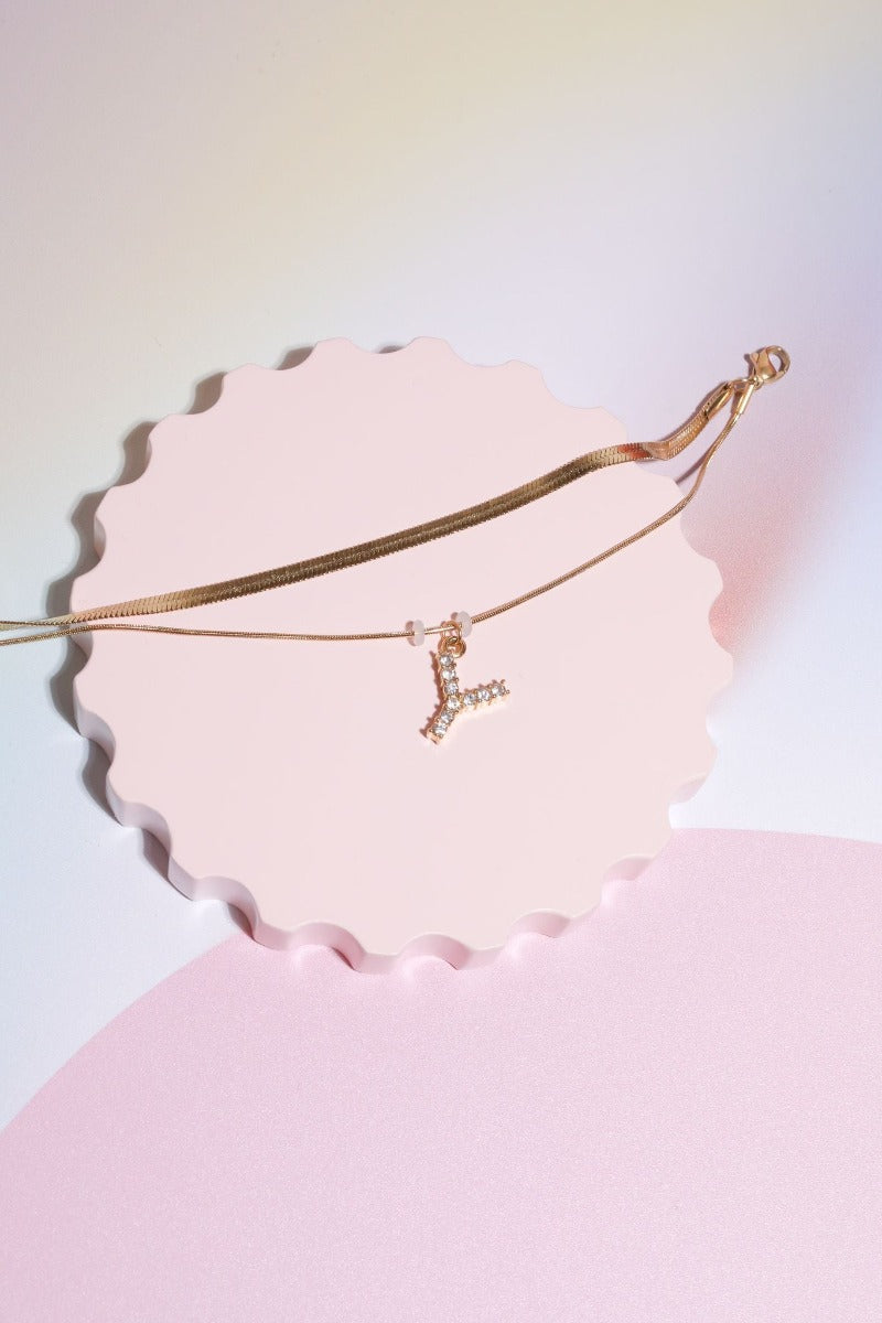 Diamond Charm Initial Bracelet Jewelry Mure + Grand Y