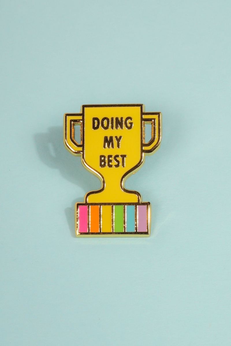 Doing My Best Enamel Pin Enamel Pin Patches & Pins