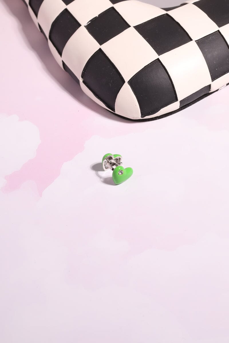 Double Heart Ear Cuff Earring mure + grand Apple