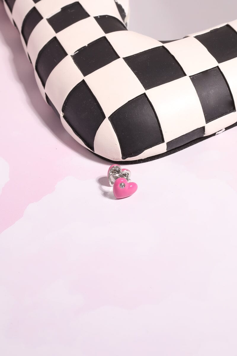 Double Heart Ear Cuff Earring mure + grand Cherry