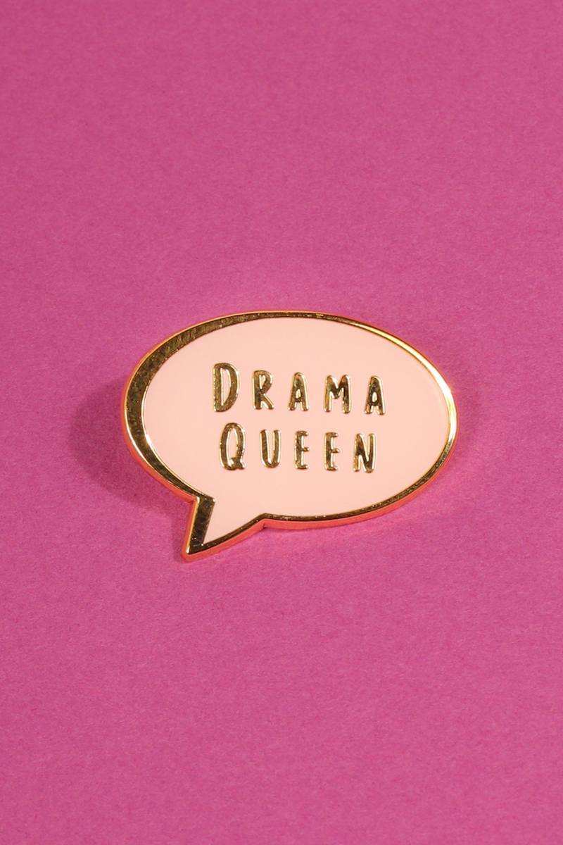 Drama Queen Enamel Pin Enamel Pin Patches & Pins