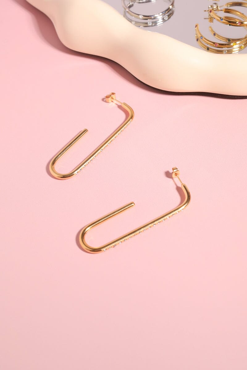 Drop Crystal Hoop Earrings mure + grand
