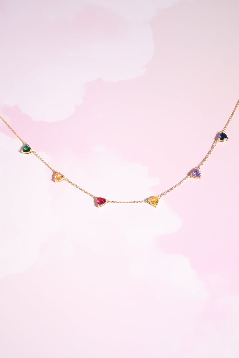 Eliana Crystal Heart Sterling Silver Necklace Necklaces mure + grand