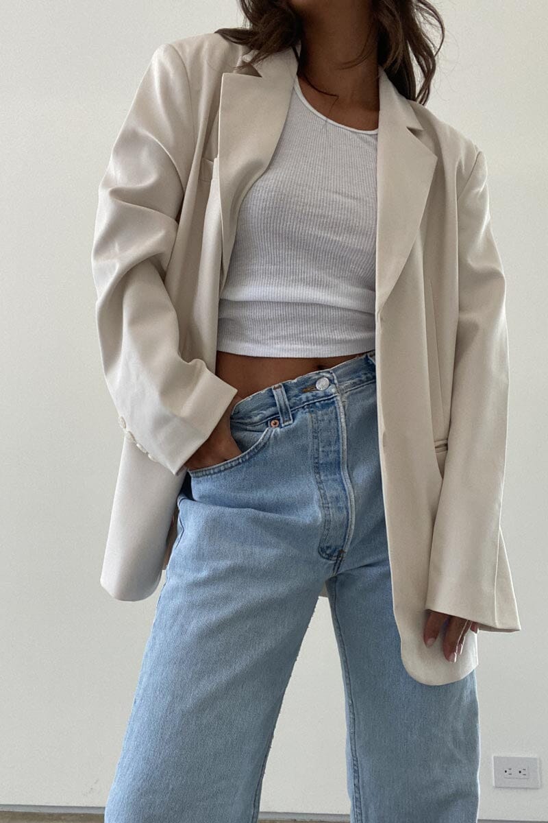 Enya Cream Blazer Clothing Et Clet