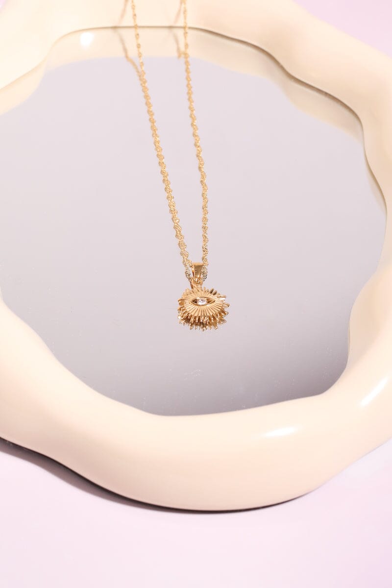 Evil Eye Starburst Necklace Necklaces mure + grand Gold