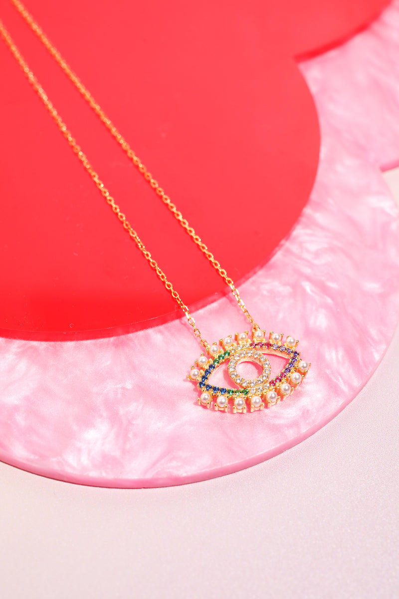 Evil Eye Sterling Silver Necklace Necklace Mure + Grand Gold