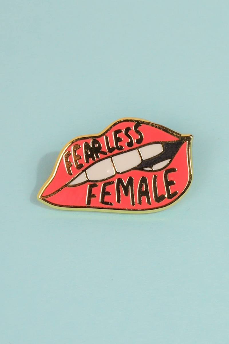 Fearless Female Enamel Pin Enamel Pin Patches & Pins