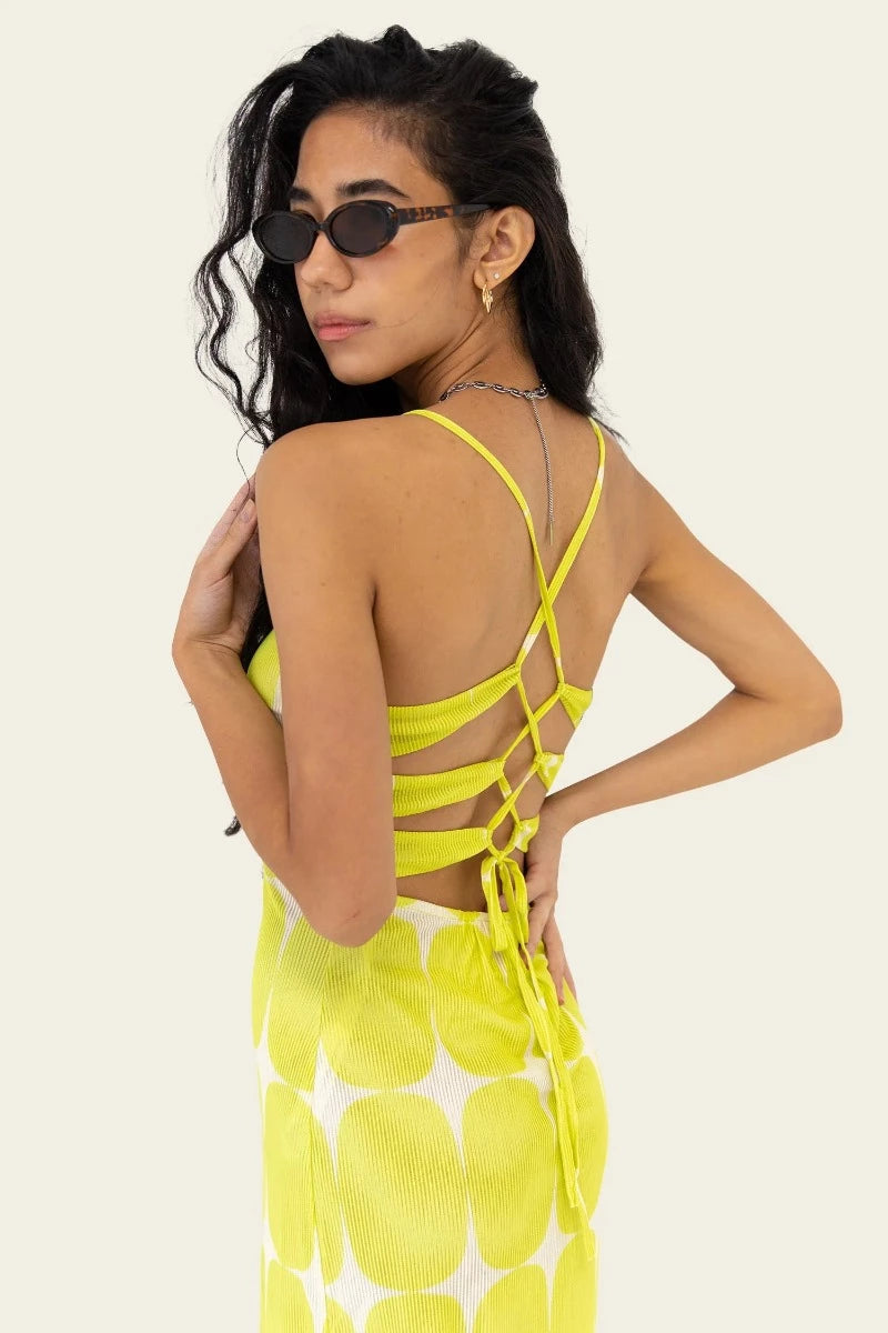 find me now Kai Dress in Lime Clothing Find Me Now