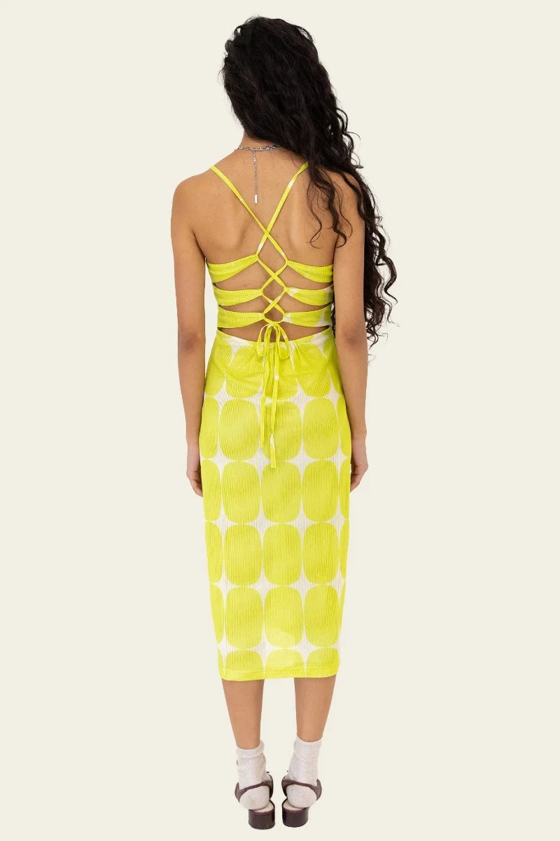 find me now Kai Dress in Lime Clothing Find Me Now