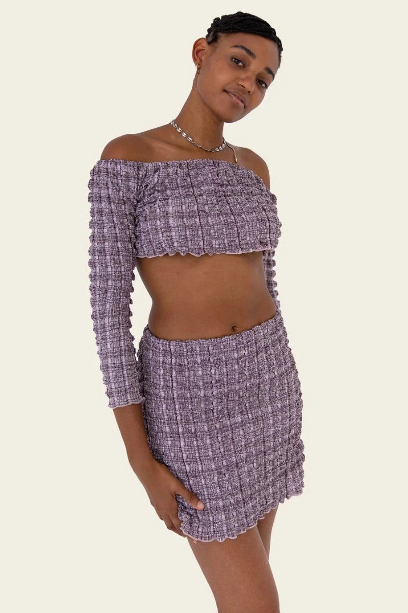 find me now Mae Off Shoulder Crop Top Clothing Find Me Now