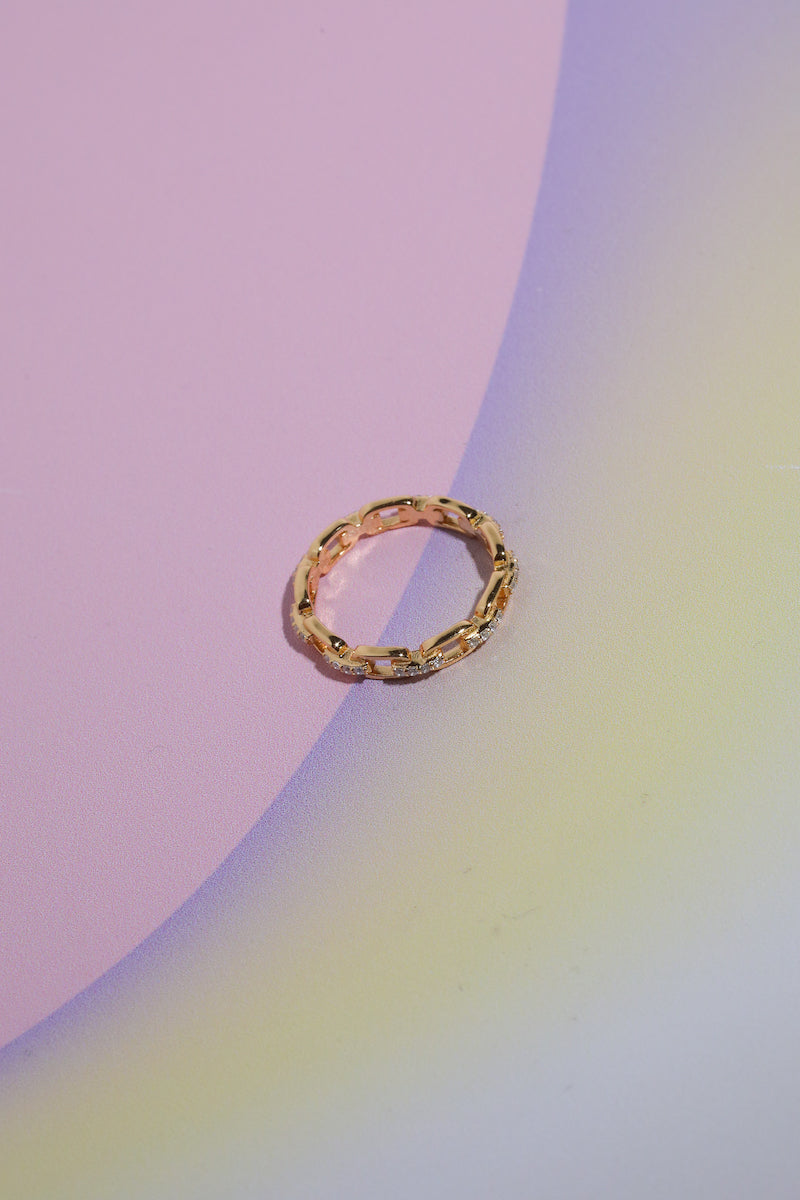 Finn Chain Link Sterling Silver Ring Rings Mure+Grand