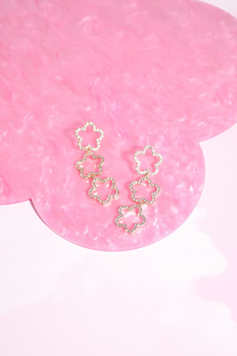 Flower Power Crystal Dangle Earrings Earrings mure + grand