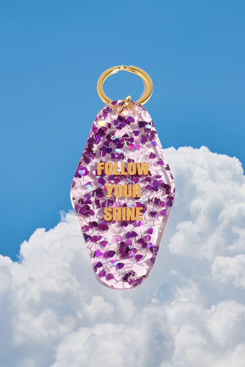 Follow Your Shine Motel Keychain Keychain mure + grand