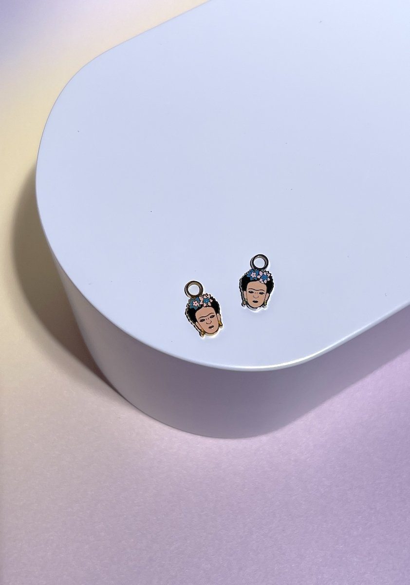 Frida Enamel Dangle Charm Earrings Mure + Grand