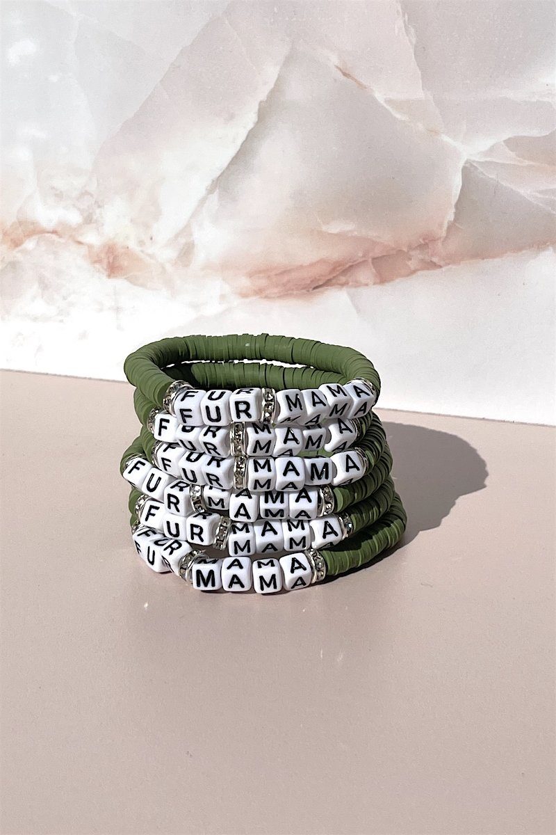 Fur Mama Inspirational Beaded Bracelet Bracelet Mulberry & Grand
