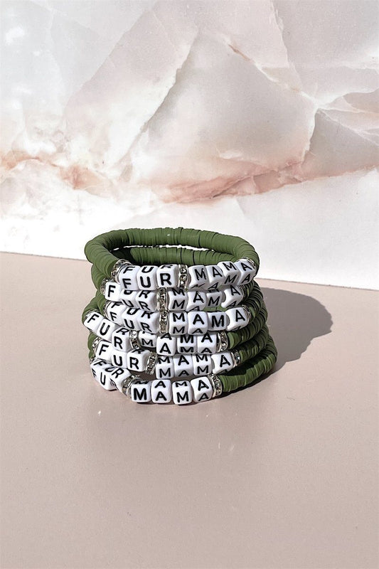 Fur Mama Inspirational Beaded Bracelet Bracelet Mulberry & Grand