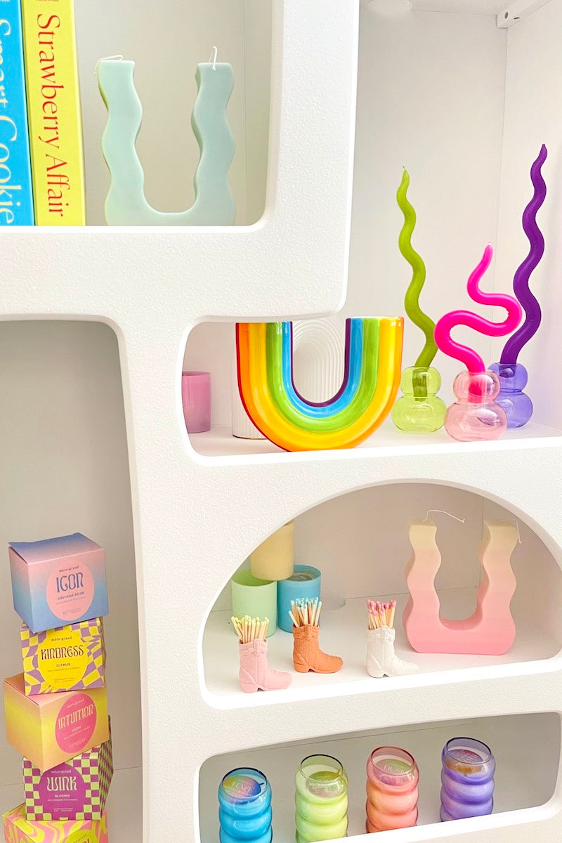 Glass Bubble Taper Candle Holder Home Decor Realm