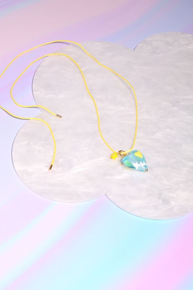 Glass + Enamel Bauble Heart Island Necklace Necklaces mure + grand